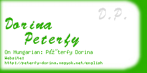 dorina peterfy business card